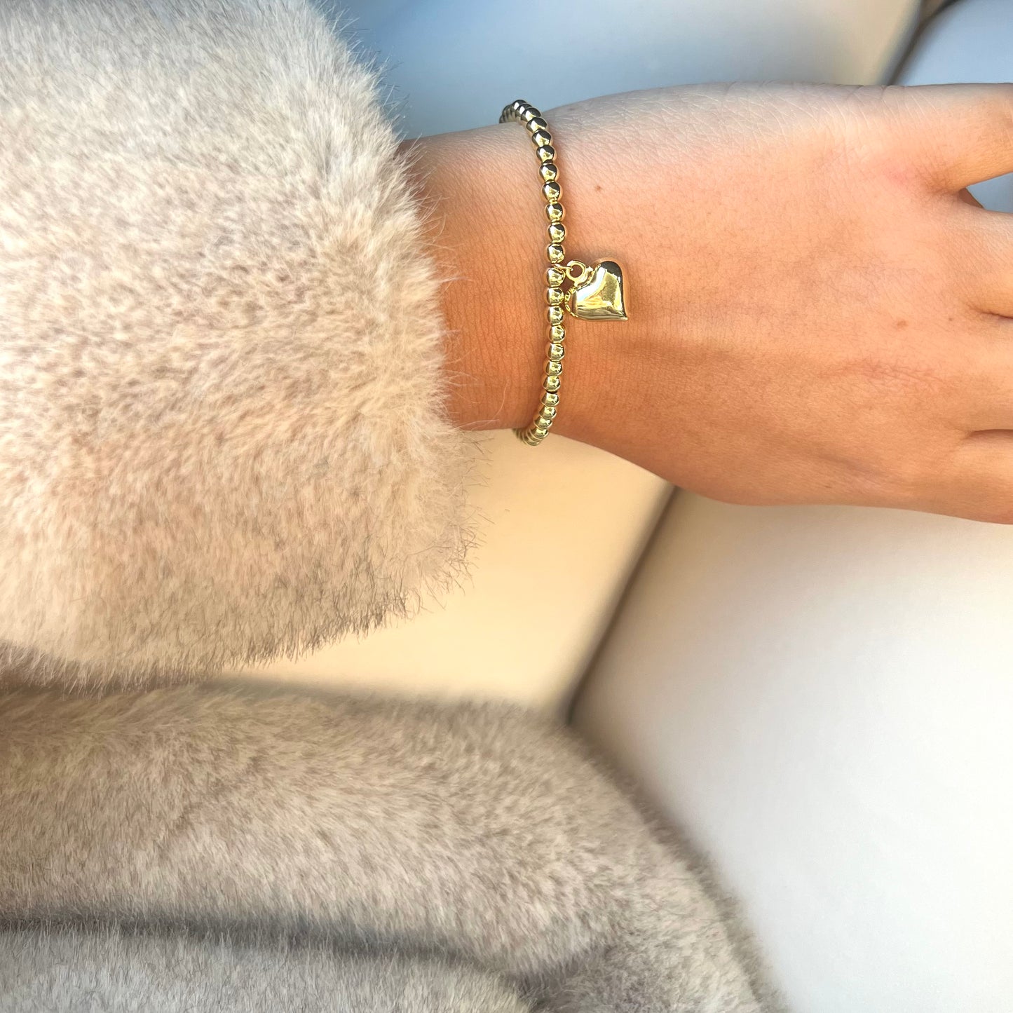 GOLDEN HEART bracelet (gold filled)