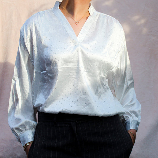 WHITE IVY blouse met strass / glitter
