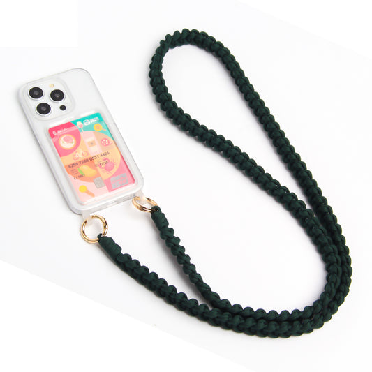 Telefoonkoord gevlochten | ARMY GREEN
