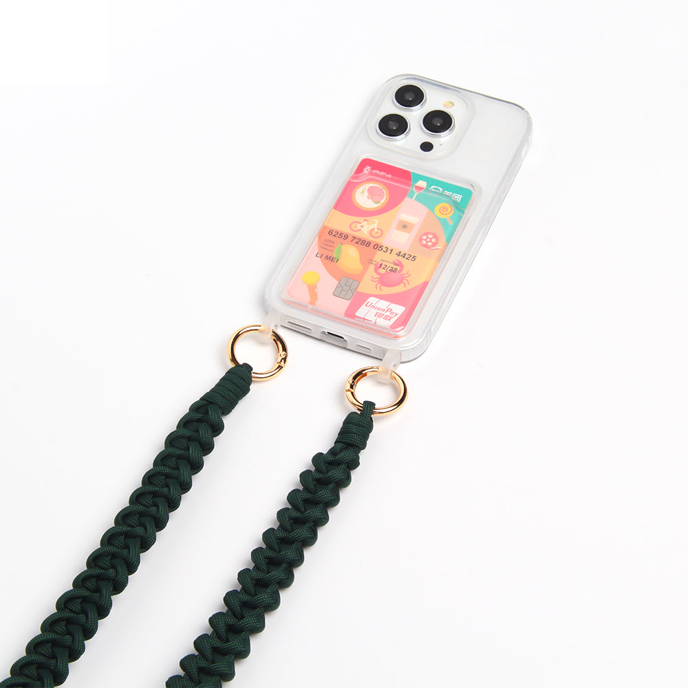 Telefoonkoord gevlochten | ARMY GREEN
