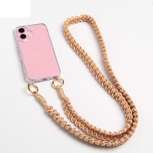 Telefoonkoord gevlochten | CHAMPAGNE