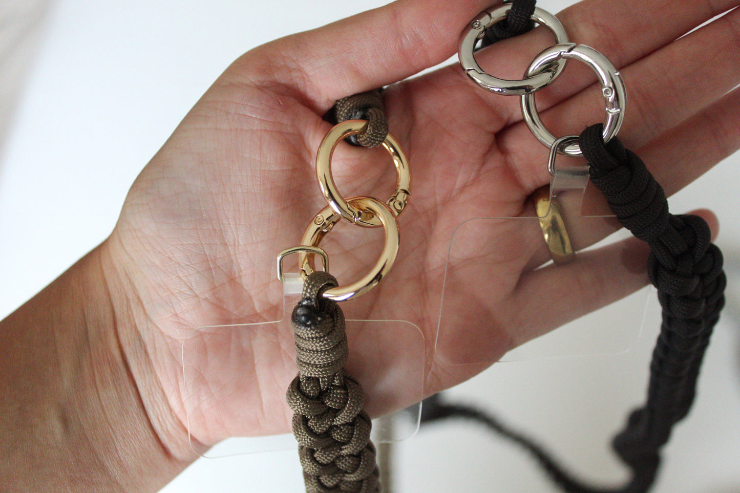 Telefoonkoord gevlochten | DARK GREY