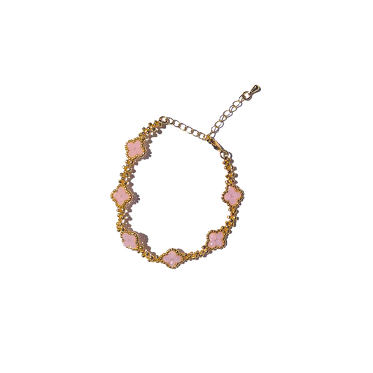 LUCKY CLOVER bracelet gold & rose