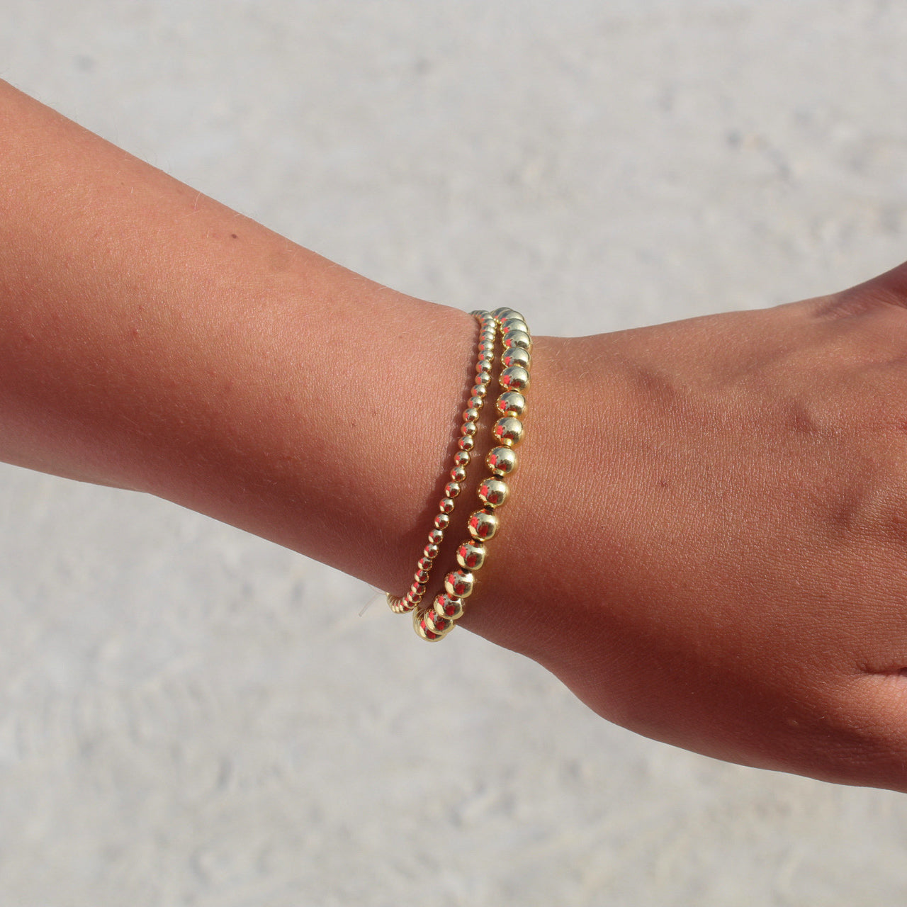 BASIC 3 mm kralenarmband (gold)