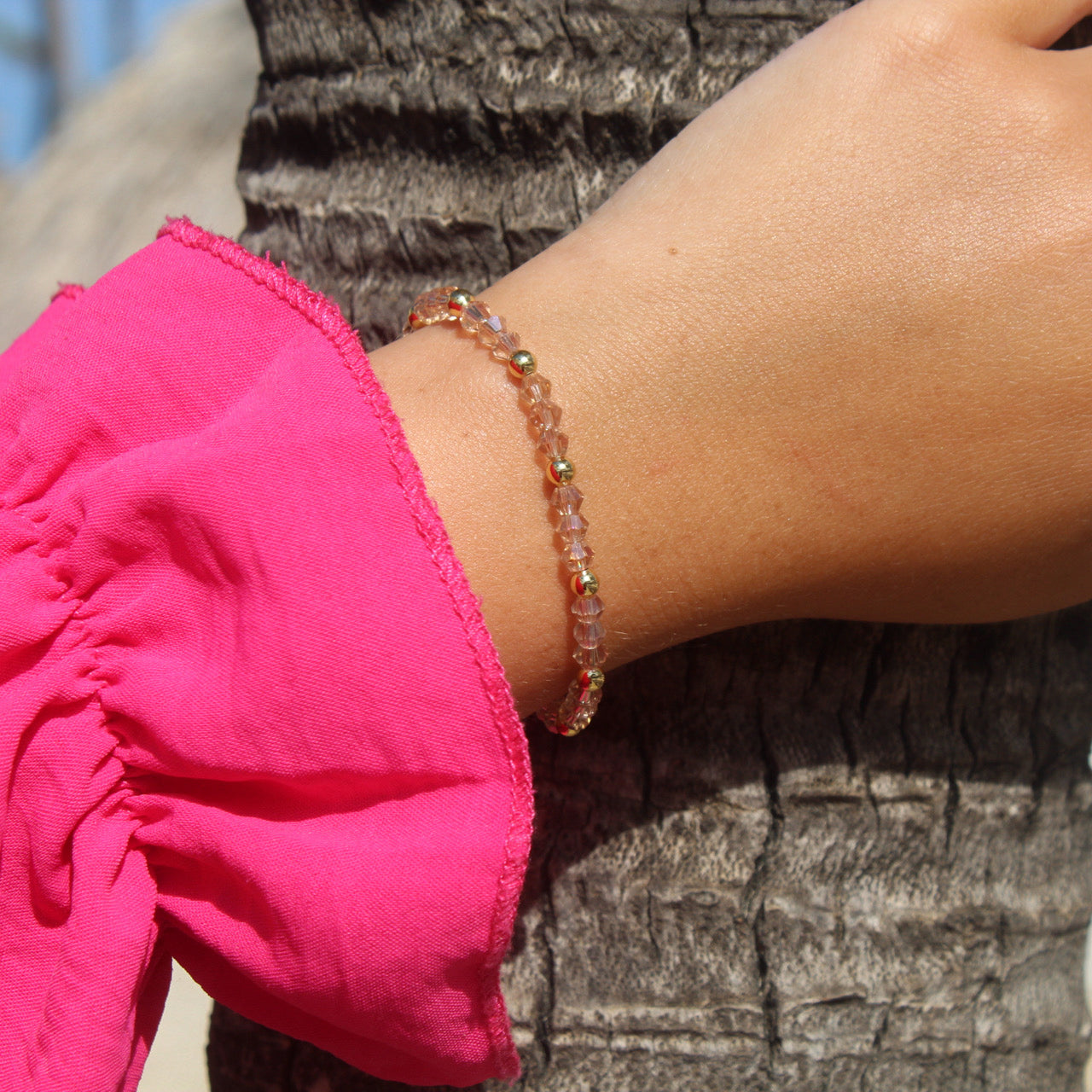 CRYSTAL LIGHT ROSE bracelet