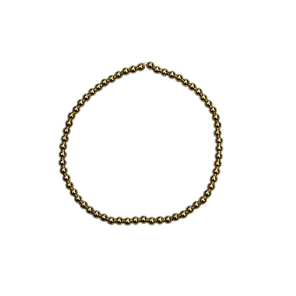 BASIC 3 mm kralenarmband (gold)