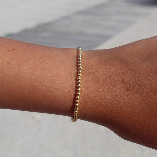 BASIC 3 mm kralenarmband (gold)