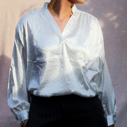 WHITE IVY blouse met strass / glitter