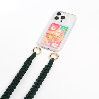 Telefoonkoord gevlochten | ARMY GREEN