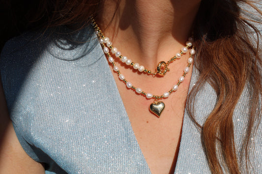 Parelketting LOÉ met hart